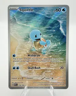 Pokemon Squirtle 170/165 Sv: Scarlet & Violet 151 IR Holo LP (Read Description) - Image 1