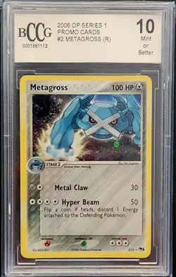 Pokemon Metagross 2006 POP Series 1 Promo 2/17 Holo BCCG 10 MINT - Image 1