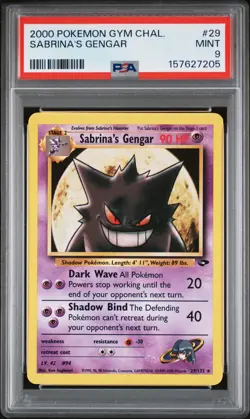 2000 POKEMON GYM CHALLENGE #29 SABRINA'S GENGAR PSA 9 - Image 1