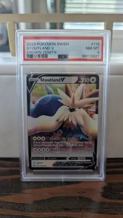 ⭐Stoutland V⭐ 116/159 2023 Pokemon Crown Zenith PSA 8 Near Mint / Mint - Image 1