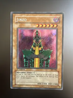 Yugioh Jinzo PSV-000 Secret Rare Pharaoh's Servant 1st Edition LP - Image 1