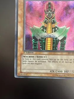 Yugioh Jinzo PSV-000 Secret Rare Pharaoh's Servant 1st Edition LP - Image 4