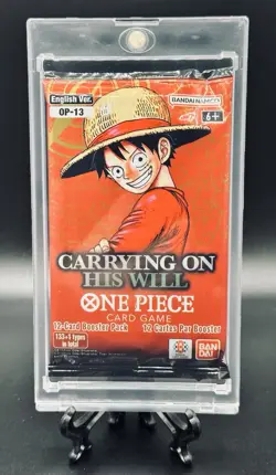 One Piece Carrying On His Will Booster Pack English Ver. TCG OP-13 + Holder - Image 1