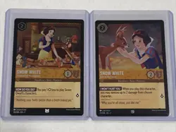 Disney Lorcana 2 FOIL Card Lot Snow White Lost In The Forest & Unexpected House - Image 1