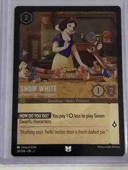 Disney Lorcana 2 FOIL Card Lot Snow White Lost In The Forest & Unexpected House - Image 2