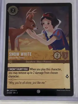 Disney Lorcana 2 FOIL Card Lot Snow White Lost In The Forest & Unexpected House - Image 3