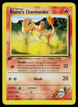 Pokemon Card - Blaine's Charmander Gym Heroes 61/132 1st Edition Common - Image 1