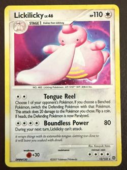 Lickilicky Pokemon Card - 12/132 Secret Wonders Holo Bleed 2007 Rare - Image 1