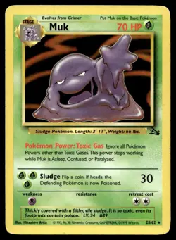Muk (28) Fossil 28/62 MP Pokemon TCG | Buy 10 Get 10 Free - Image 1
