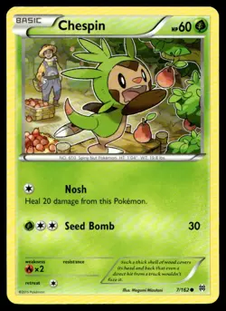Chespin (7) XY - BREAKthrough 7/162 MP Pokemon TCG | Buy 10 Get 10 Free - Image 1