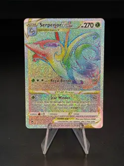 Serperior VSTAR 196/195 Rainbow Rare Silver Tempest Pokemon Near Mint - Image 1