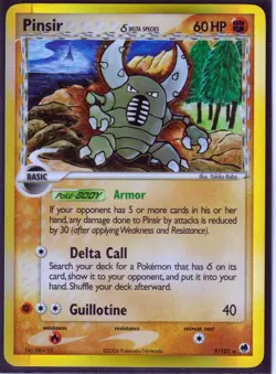 PINSIR (Delta Species) 9/101-Ex DRAGON FRONTIERS POKEMON- RARE -HOLO- NM/M (P1) - Image 1