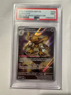 Alakazam 009/132 Mega Evolution - Pokemon - PSA 9 - Image 1