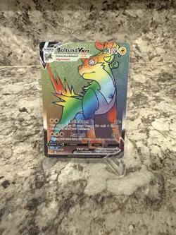 Pokemon TCG Boltund VMAX 267/264 Rainbow Secret Rare Fusion Strike NM - Image 1