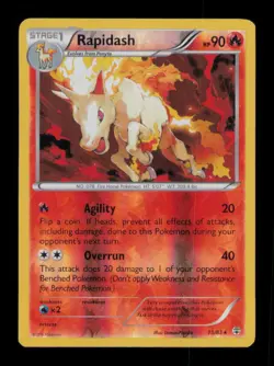 REVERSE HOLO RAPIDASH RARE 15/83 LP POKEMON - Image 1