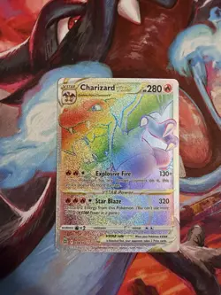 Pokemon Charizard VSTAR 174/172 Rainbow Secret Rare Brilliant Stars NM - Image 1