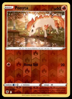 Ponyta 021/189 Common Astral Radiance Pokemon Reverse Holo Lightly Played - Image 1