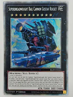 YuGiOh - BLZD-EN043 Superdreadnought Rail Cannon Gustav Rocket - Starlight Rare - Image 1
