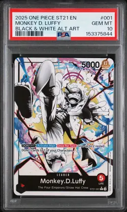 One Piece Starter Deck EX: Gear 5 Monkey.D.Luffy Alt Art Leader ST21-001 PSA 10 - Image 1