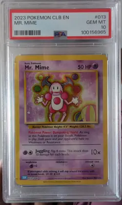 PSA 10 MR. MIME 013 2023 POKEMON CLB CLASSIC BLASTOISE & SUICUNE ex - Image 1