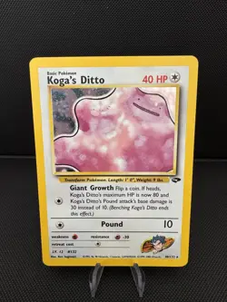 Pokemon TCG Koga's Ditto Gym Challenge 10 Holo Card Unlimited Rare NM - Image 1