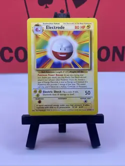 Electrode 21/102 Base Set Pokemon Card Unlimited Vintage Non Holo MP - Image 2