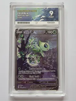 Pokemon TCG Celebi v Fusion Strike Card 245/264 Ace 9 Mint - Image 1