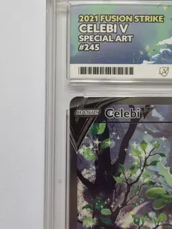 Pokemon TCG Celebi v Fusion Strike Card 245/264 Ace 9 Mint - Image 2