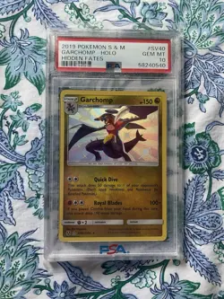 Pokemon TCG Garchomp 2019 Hidden Fates Shiny Vault Holo Rare PSA 10 - Image 1