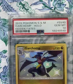 Pokemon TCG Garchomp 2019 Hidden Fates Shiny Vault Holo Rare PSA 10 - Image 2