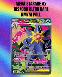 2026 Pokemon TCG Mega Starmie ex 102/088 Ultra Rare Perfect Order Excellent-NM/M - Image 1