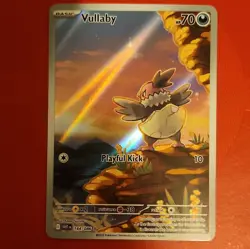 The Pokemon Company Vullaby 144/086 SV White Flare Holo Basic 70 HP IR EN 2025 - Image 1