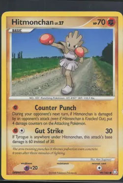 Hitmonchan 99/146 Common Legends Awakened Pokemon Moderately Played - Image 1