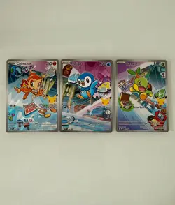 Pokemon TCG First Partner Illustration Collection Series 1 Gen 4 Starters set - Image 1