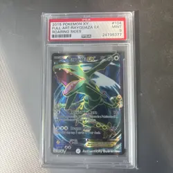 PSA 9 ✨ Rayquaza EX Full Art ✨ Ultra Rare ✨ Roaring Skies Pokemon 104/108 - Image 1