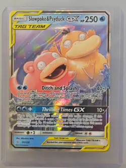 Slowpoke & Psyduck GX TAG TEAM 35/236 Pokemon Sun & Moon Unified Minds NM - Image 1