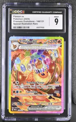 CGC 9 - Flareon ex #146 Pokemon Prismatic Evolutions - Image 1