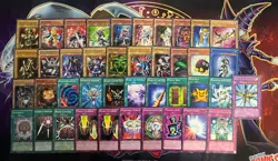 YUGI MOTO DUELIST KINGDOM DARK MAGICIAN MIRROR FORCE GAIA DRAGON YUGIOH DECK - Image 1