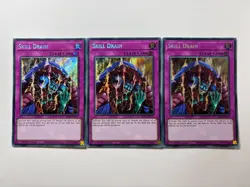 3 x Skill Drain RA02-EN077 Secret Rare 1st Edition YuGiOh Playset NM - Image 1