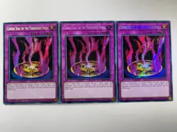 3 x Cursed Seal Of The Forbidden Spell RA03-EN076 Secret Rare 1st YuGiOh Playset - Image 1