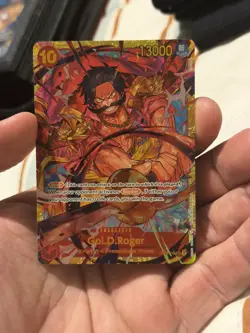 One Piece TCG English OP09-118 SEC Gol.D.Roger Card Near Mint Condition - Image 1