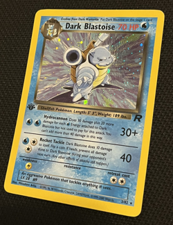 Gorgeous Holo Pokemon Card Team Rocket Dark Blastoise 1st First Edition 3/82 - Image 2