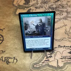 Delver of Secrets Innistrad Remastered Foil Card with Retro Frame - Image 1
