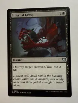 Infernal Grasp #216 (NM) Commander: Secrets of Strixhaven SOC Magic MTG - Image 1