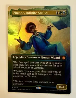 Zimone, Infinite Analyst (Borderless) Foil Secrets of Strixhaven 10 MTG NM - Image 1