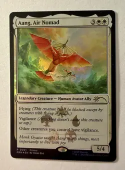 Aang, Air Nomad (Foil) - 0001 Promo - Avatar: The Last Airbender TLA - MTG - Image 1