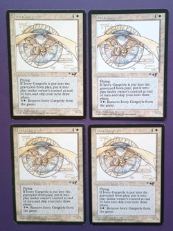 Magic the Gathering MTG Alliances IVORY GARGOYLE X 4 Rare ( 2 LP/EX & 2 HP)! - Image 1