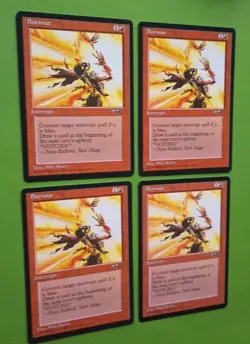 Magic the Gathering MTG Alliances BURNOUT X 4 VLP/EX U 1996 VINTAGE - Image 2