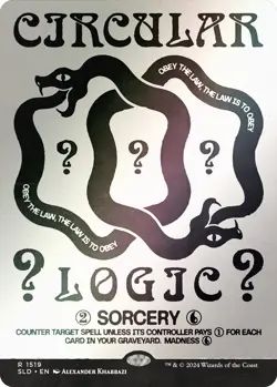 MTG Circular Logic FOIL 1519 Secret Lair Deceptive Divination Rare Full Art - Image 1