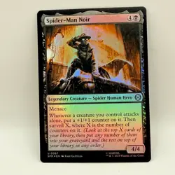 Spider-Man Noir 0067 Foil Marvel Secret Lair MTG Magic Black Legendary Creature - Image 4